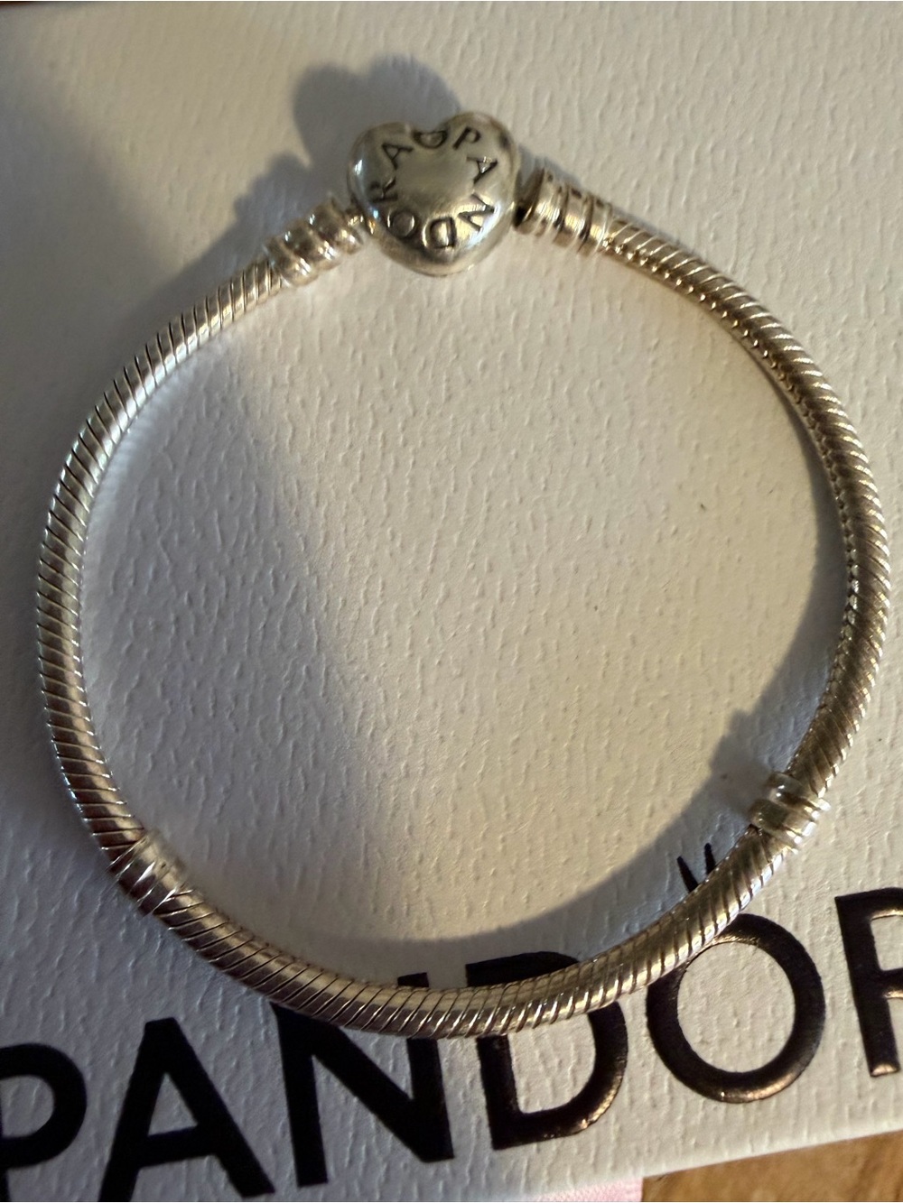 Pandora Moments Heart Clasp Snake Bracelet
